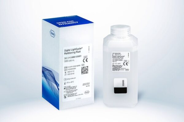 The Digital LightCycler ® Partitioning Fluid is a generic reagent to use with the Digital LightCycler ® System.